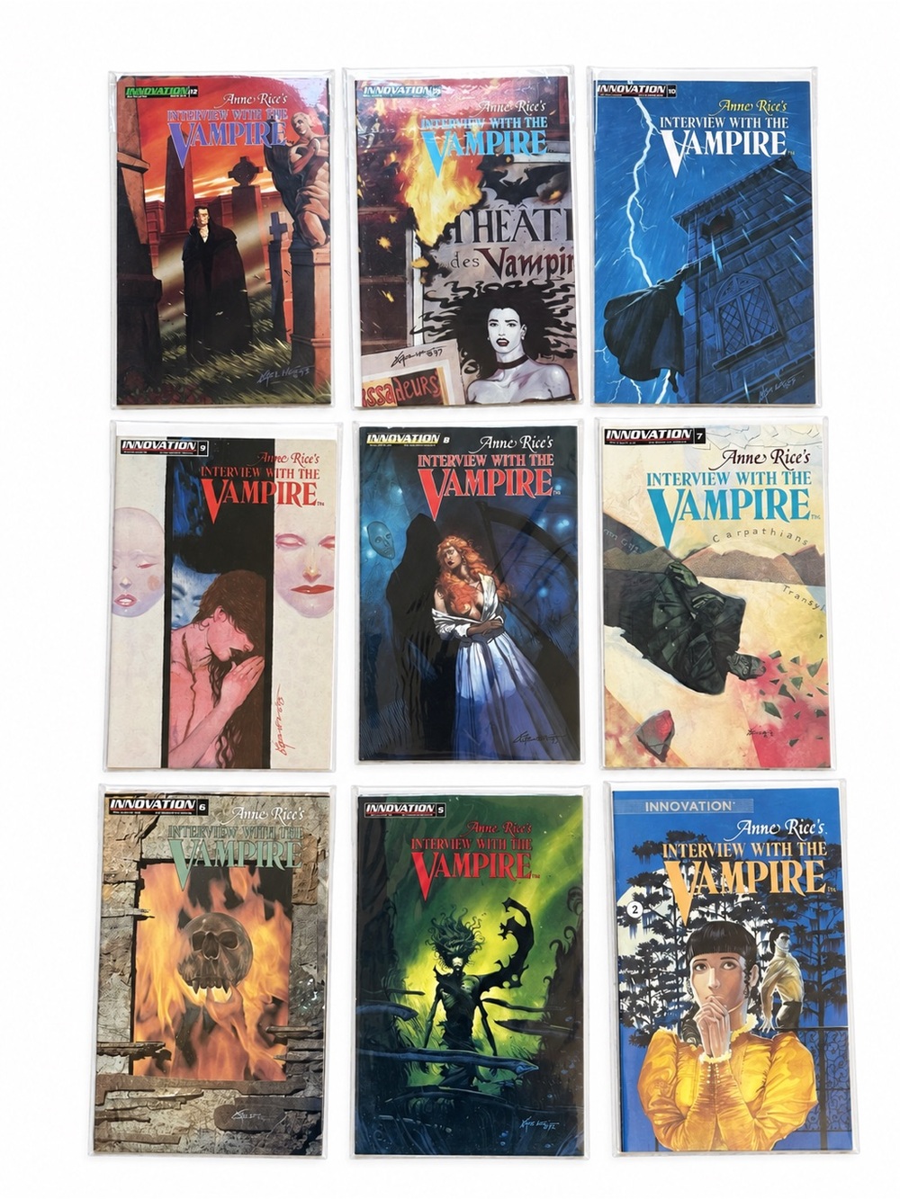 Anne Rice Interview with the Vampire Comics #2 & #5-12 Innovation